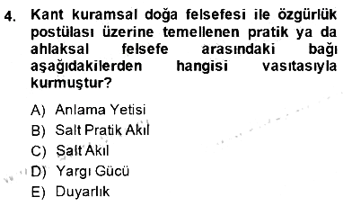 Modern Felsefe 2 2014-2015 Dönem Sonu Sınavı - 4. soru