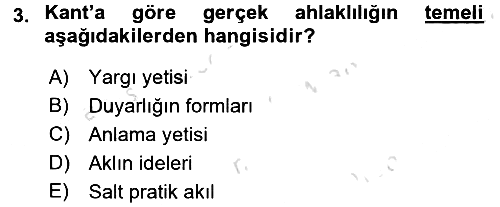 Modern Felsefe 2 2015-2016 Dönem Sonu Sınavı - 3. soru