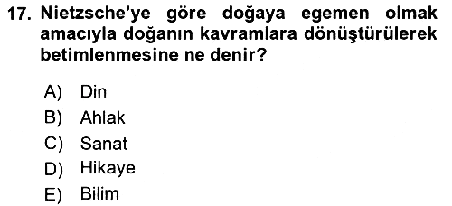 Modern Felsefe 2 2021-2022 Dönem Sonu Sınavı - 17. soru