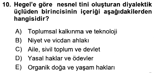 Modern Felsefe 2 2021-2022 Yaz Okulu Sınavı - 10. soru