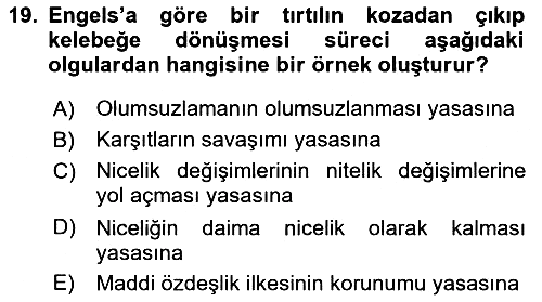 Modern Felsefe 2 2021-2022 Yaz Okulu Sınavı - 19. soru