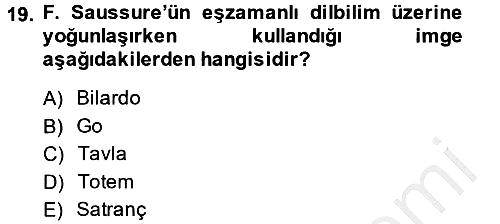 Modern Sosyoloji 2013-2014 Dönem Sonu Sınavı - 19. soru