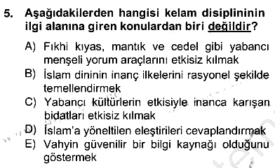 Ortaçağ Felsefesi 2 2012-2013 Ara Sınav - 5. soru
