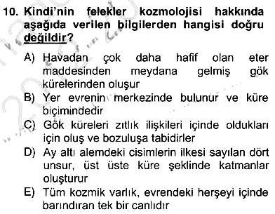 Ortaçağ Felsefesi 2 2012-2013 Ara Sınav - 10. soru