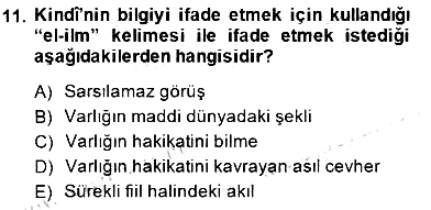 Ortaçağ Felsefesi 2 2014-2015 Ara Sınav - 11. soru