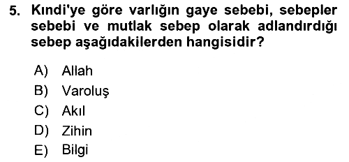 Ortaçağ Felsefesi 2 2021-2022 Ara Sınav - 5. soru