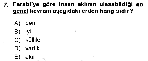 Ortaçağ Felsefesi 2 2021-2022 Ara Sınav - 7. soru