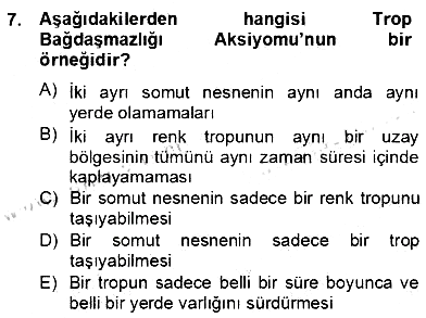 Ortaçağ Felsefesi 2 2012-2013 Dönem Sonu Sınavı - 7. soru