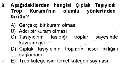 Ortaçağ Felsefesi 2 2012-2013 Dönem Sonu Sınavı - 8. soru