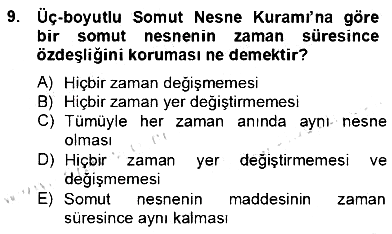 Ortaçağ Felsefesi 2 2012-2013 Dönem Sonu Sınavı - 9. soru
