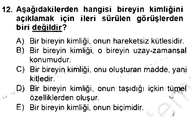 Ortaçağ Felsefesi 2 2012-2013 Dönem Sonu Sınavı - 12. soru