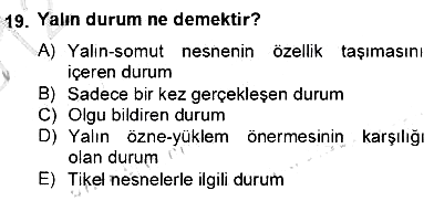 Ortaçağ Felsefesi 2 2012-2013 Dönem Sonu Sınavı - 19. soru
