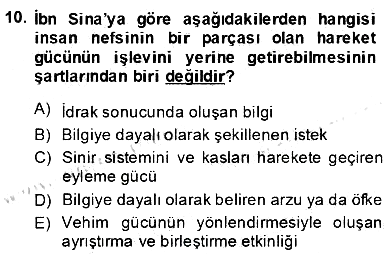 Ortaçağ Felsefesi 2 2013-2014 Dönem Sonu Sınavı - 10. soru
