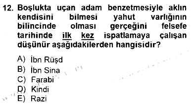 Ortaçağ Felsefesi 2 2014-2015 Dönem Sonu Sınavı - 12. soru