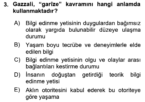 Ortaçağ Felsefesi 2 2020-2021 Yaz Okulu Sınavı - 3. soru