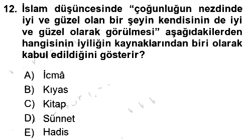 Ortaçağ Felsefesi 2 2020-2021 Yaz Okulu Sınavı - 12. soru