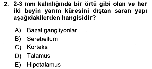 Psikoloji 2017-2018 3 Ders Sınavı - 2. soru