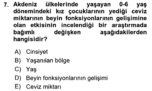 Psikoloji 2024-2025 Ara Sınav - 7. soru