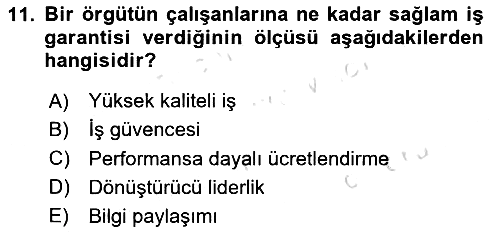 Psikoloji 2022-2023 Dönem Sonu Sınavı - 11. soru