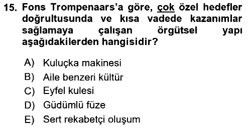 Psikoloji 2022-2023 Dönem Sonu Sınavı - 15. soru