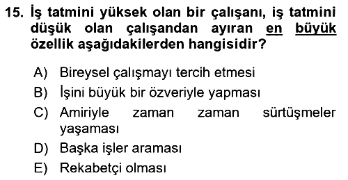 Psikoloji 2020-2021 Yaz Okulu Sınavı - 15. soru