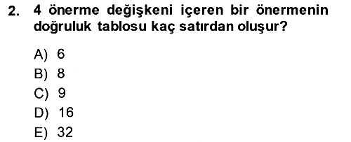 Sembolik Mantık 2014-2015 Dönem Sonu Sınavı - 2. soru