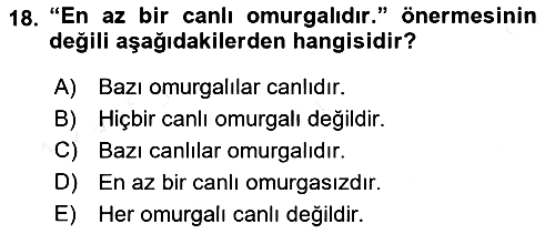 Sembolik Mantık 2017-2018 Dönem Sonu Sınavı - 18. soru