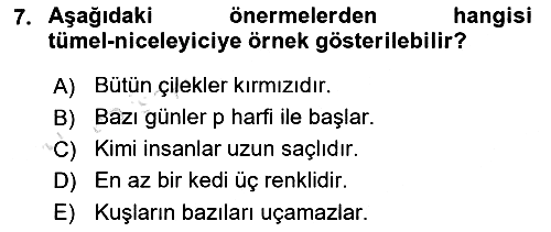 Sembolik Mantık 2024-2025 Dönem Sonu Sınavı - 7. soru