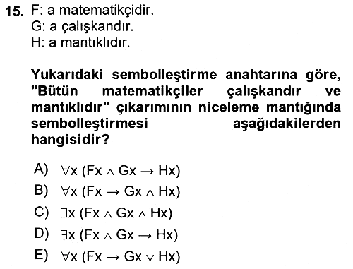 Sembolik Mantık 2024-2025 Yaz Okulu Sınavı - 15. soru