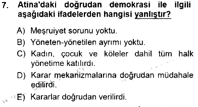 Siyaset Felsefesi 1 2012-2013 Dönem Sonu Sınavı - 7. soru