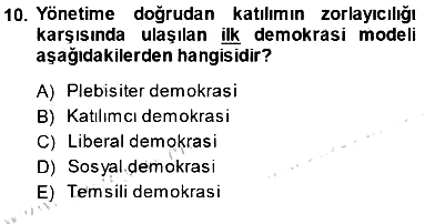 Siyaset Felsefesi 1 2013-2014 Dönem Sonu Sınavı - 10. soru