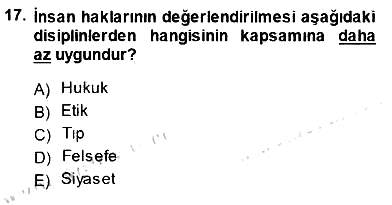 Siyaset Felsefesi 1 2013-2014 Dönem Sonu Sınavı - 17. soru