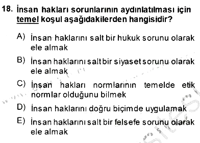 Siyaset Felsefesi 1 2013-2014 Dönem Sonu Sınavı - 18. soru