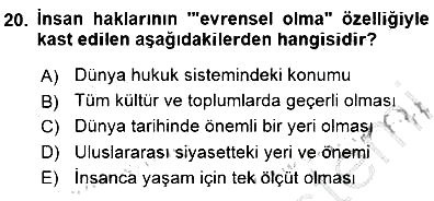 Siyaset Felsefesi 1 2015-2016 Dönem Sonu Sınavı - 20. soru
