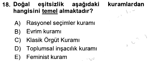 Siyaset Felsefesi 1 2024-2025 Yaz Okulu Sınavı - 18. soru