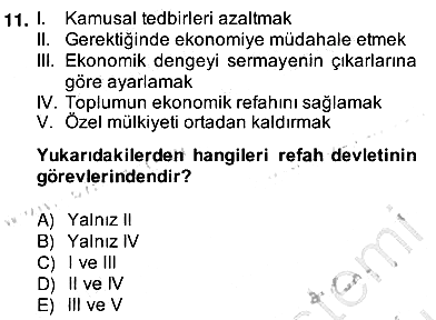 Siyaset Felsefesi 2 2013-2014 Ara Sınav - 11. soru
