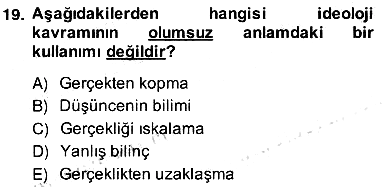 Siyaset Felsefesi 2 2013-2014 Ara Sınav - 19. soru