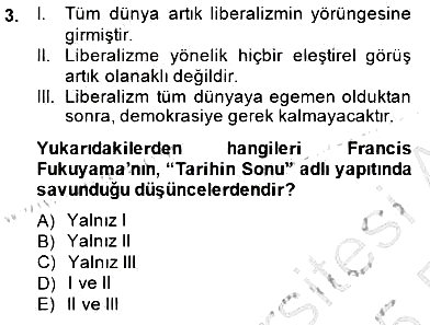 Siyaset Felsefesi 2 2014-2015 Ara Sınav - 3. soru