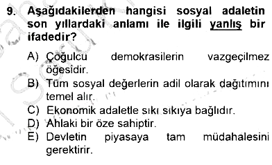 Siyaset Felsefesi 2 2014-2015 Ara Sınav - 9. soru