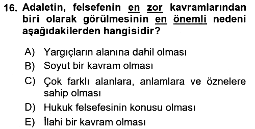 Siyaset Felsefesi 2 2017-2018 Ara Sınav - 16. soru