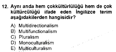 Siyaset Felsefesi 2 2012-2013 Dönem Sonu Sınavı - 12. soru