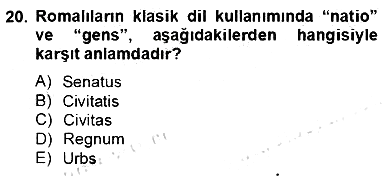 Siyaset Felsefesi 2 2012-2013 Dönem Sonu Sınavı - 20. soru