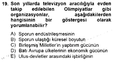 Siyaset Felsefesi 2 2014-2015 Dönem Sonu Sınavı - 19. soru