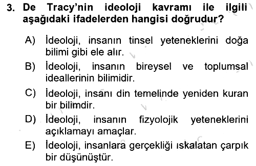 Siyaset Felsefesi 2 2016-2017 Dönem Sonu Sınavı - 3. soru