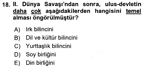 Siyaset Felsefesi 2 2018-2019 Dönem Sonu Sınavı - 18. soru
