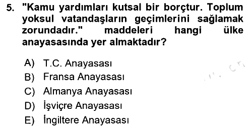 Siyaset Felsefesi 2 2020-2021 Yaz Okulu Sınavı - 5. soru