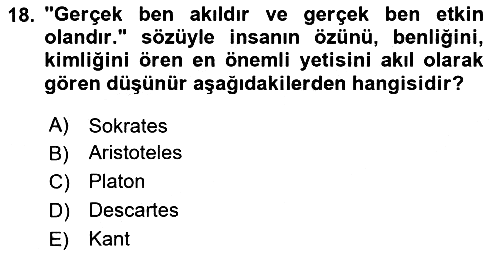 Siyaset Felsefesi 2 2020-2021 Yaz Okulu Sınavı - 18. soru