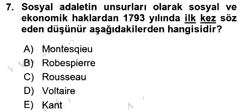 Siyaset Felsefesi 2 2023-2024 Yaz Okulu Sınavı - 7. soru