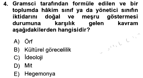 Sosyal Bilimlerde Temel Kavramlar 2018-2019 3 Ders Sınavı - 4. soru