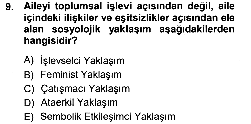 Sosyal Bilimlerde Temel Kavramlar 2012-2013 Ara Sınav - 9. soru